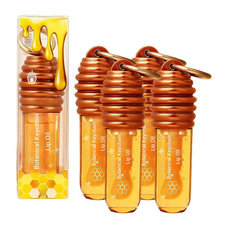 4x Botanical Keychain Lip Oil